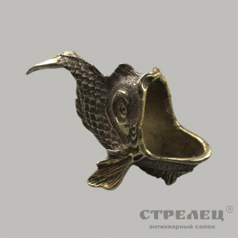 картинка пепельница серебряная «золотая рыбка». фаберже. копия
